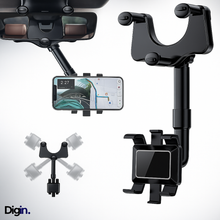Cargar imagen en el visor de la galería, SOPORTE DE CELULAR RETROVISOR 360° – Usa GPS Seguro, Sin Distracciones