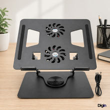 Cargar imagen en el visor de la galería, SOPORTE PARA LAPTOP CON ENFRIAMIENTO ACTIVO - Elimina el Calor y el Dolor al Instante