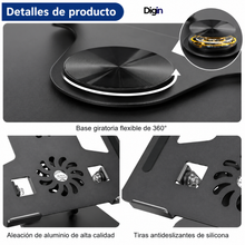 Cargar imagen en el visor de la galería, SOPORTE PARA LAPTOP CON ENFRIAMIENTO ACTIVO - Elimina el Calor y el Dolor al Instante